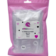 XL Straight Flat Square Nail Tips (Bag)