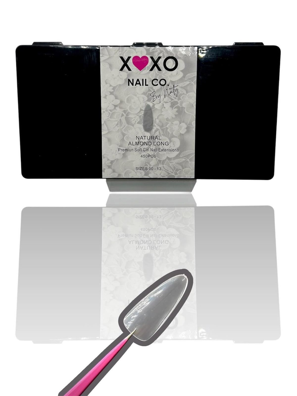 XOXO Natural Almond Long Soft Gel Tips