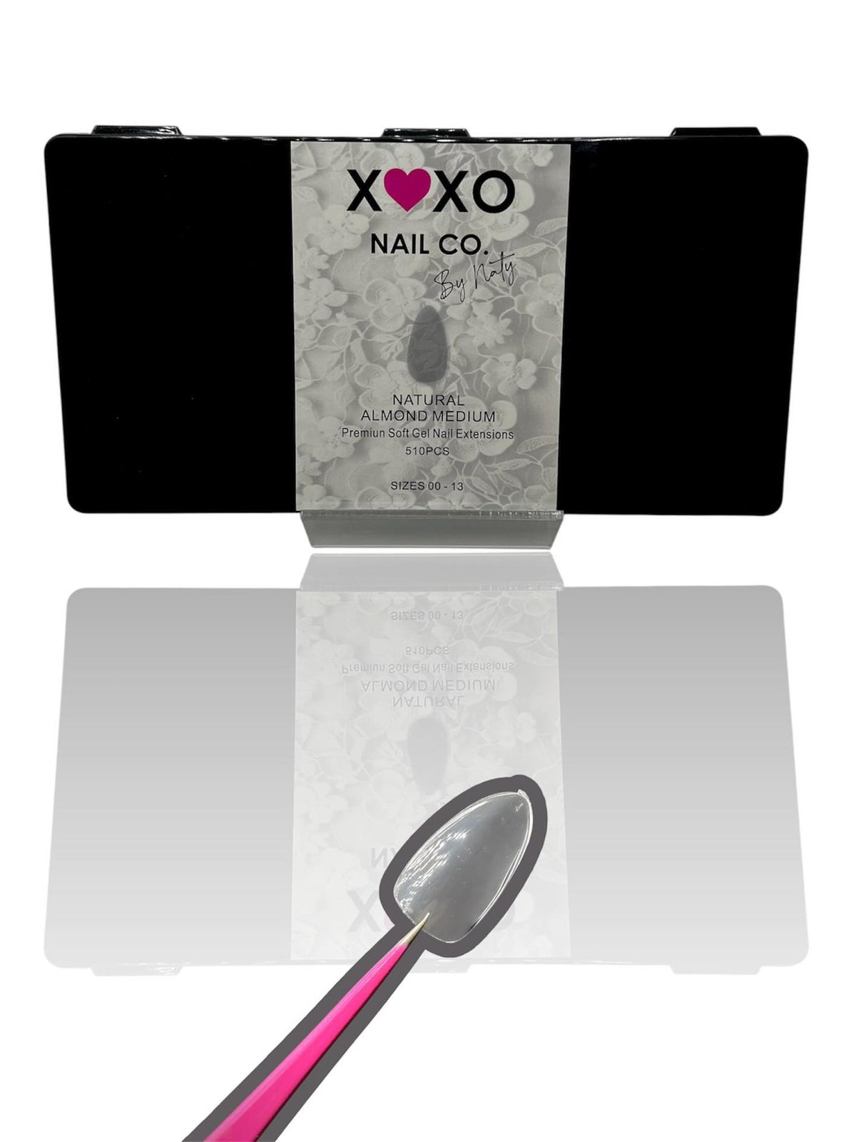 XOXO Natural Almond Medium Soft Gel Tips