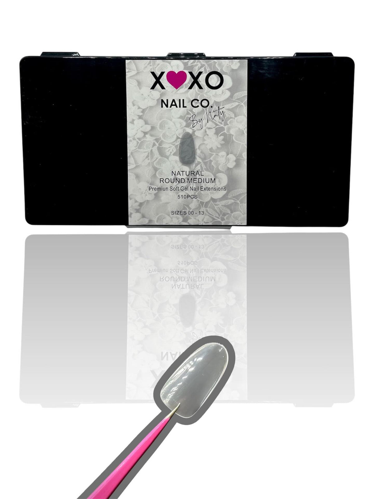 XOXO Natural Round Medium Soft Gel Tips
