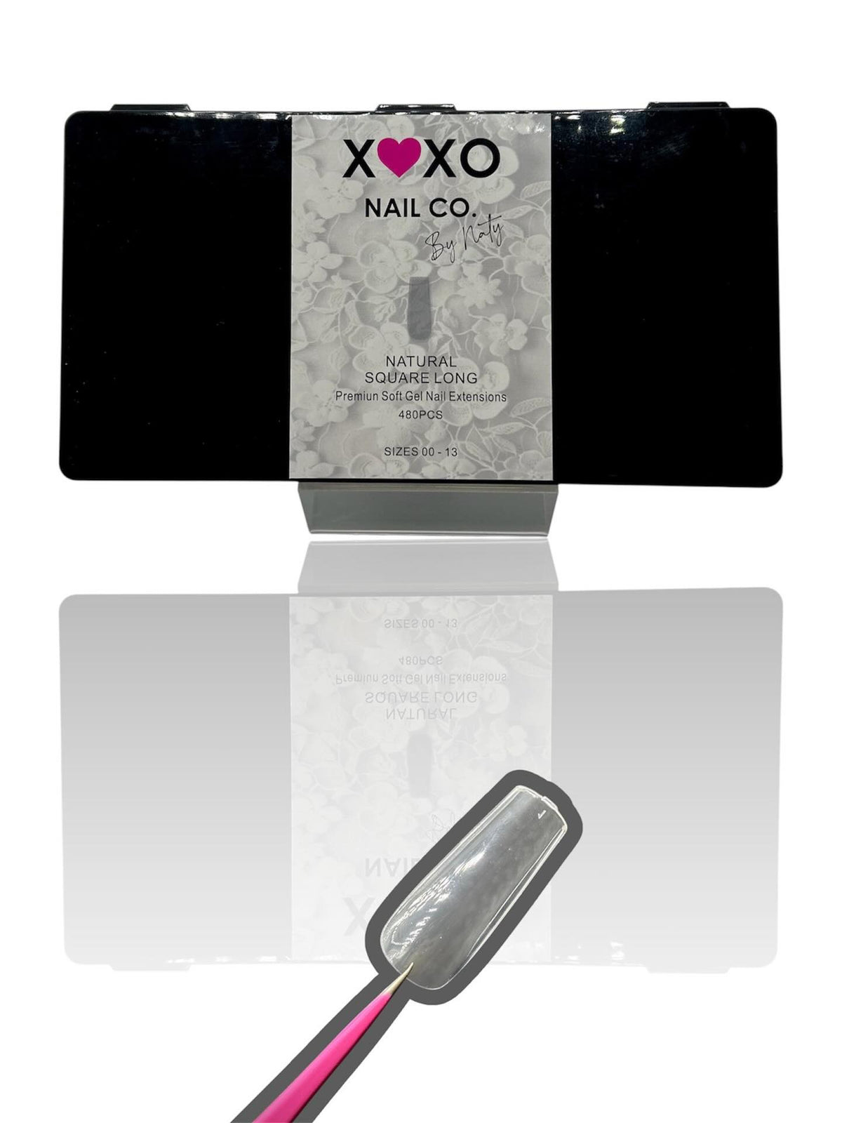 XOXO Natural Square Long Soft Gel Tips