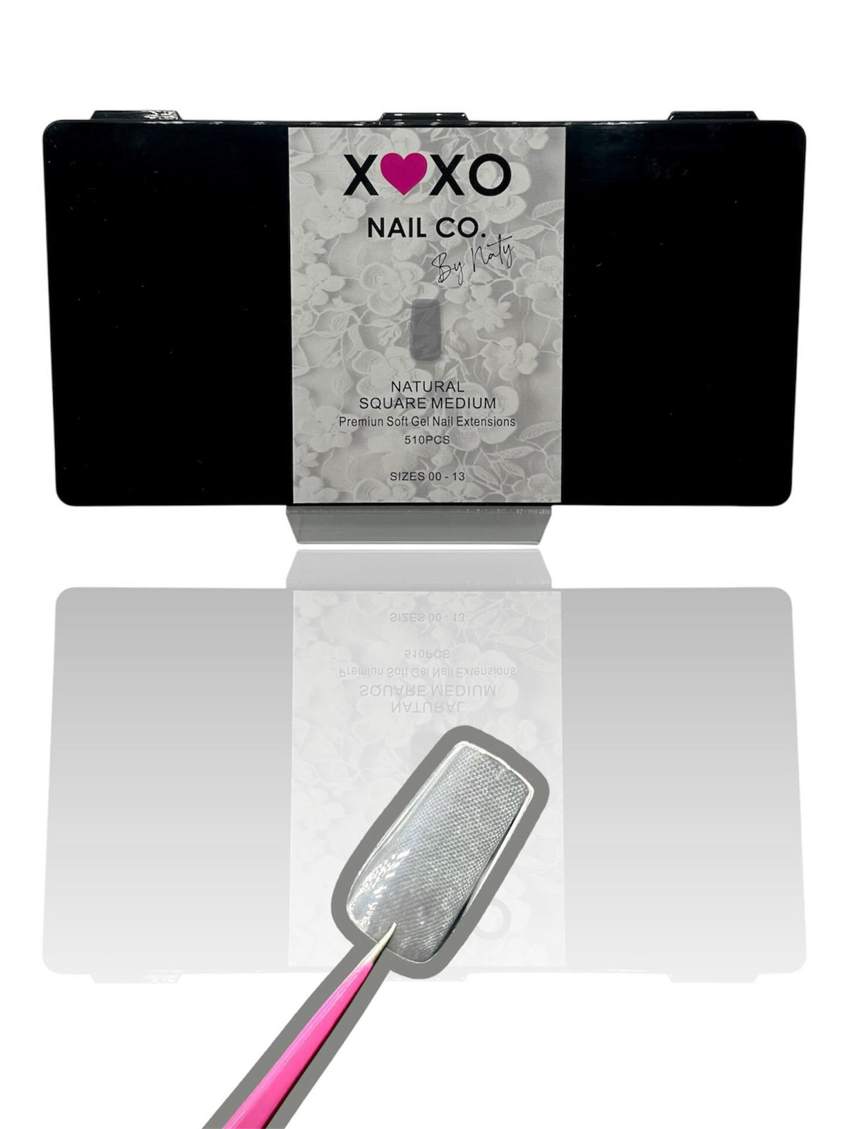 XOXO Natural Square Medium Soft Gel Tips